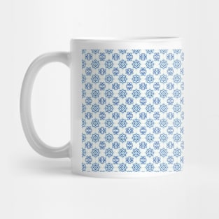 Blue and white frame tile Mug